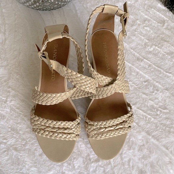 Franco Sarto Galli Braided Cork Wedges - Picture 2 of 6